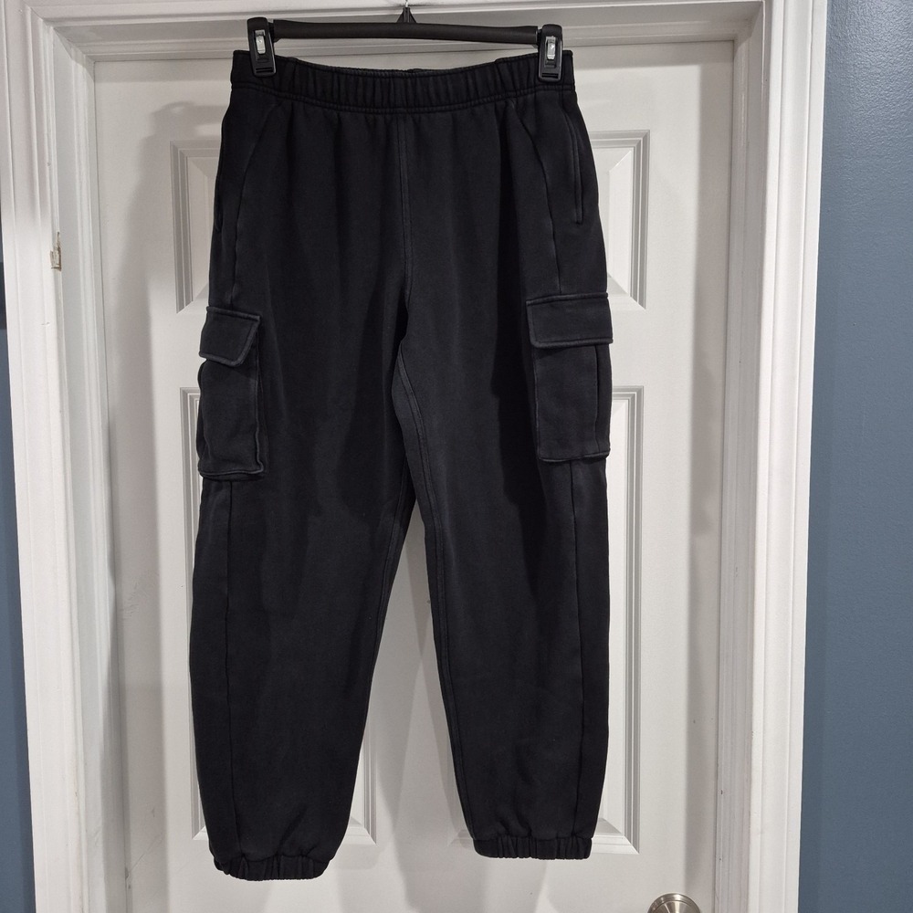 Lululemon Sweatpants Womens Medium Black Scuba Mid-Rise Oversized Cargo Jogger